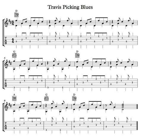 Travis Picking Style for fingerstyle guitar