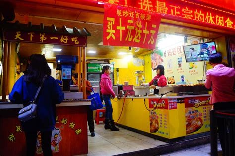 Shenzhen, China: Night Market Food Stalls Editorial Photo - Image of ...