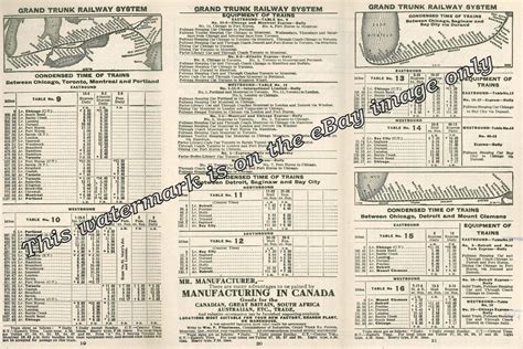 Grand Trunk Railway - Grand Trunk Pacific timetable (1912) | #1931148155