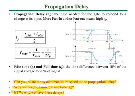 Solved Propagation Delay • Propagation Delay (t): the time | Chegg.com