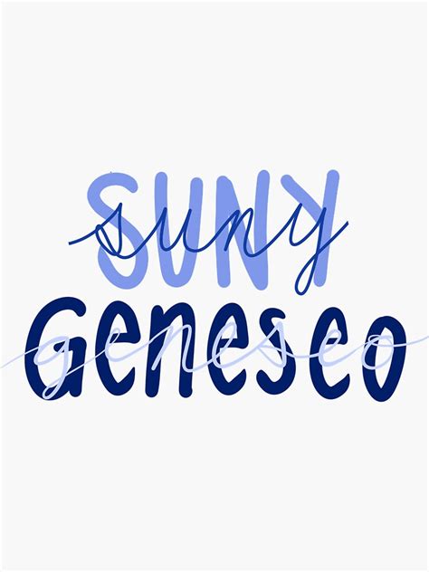 "SUNY Geneseo" Sticker for Sale by ameliamounts | Redbubble