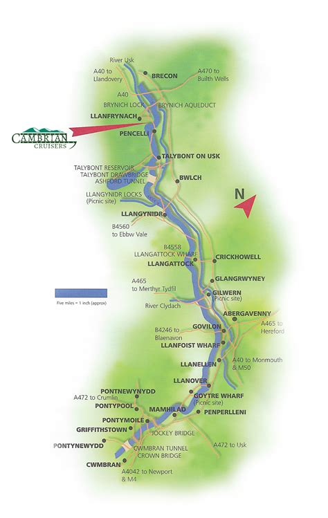 √ Brecon And Monmouth Canal Map