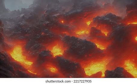 Concept Art Lava Fields Space Stock Illustration 2217227935 | Shutterstock