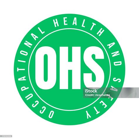 Ohs Occupational Health And Safety Symbol Icon Stock Illustration ...