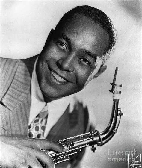 Charlie Parker Holding Saxophone by Bettmann