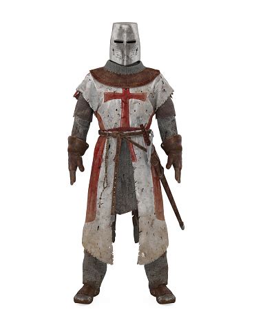 Templar Knight Armor Isolated Stock Photo - Download Image Now - Knights Templar, The Crusades ...