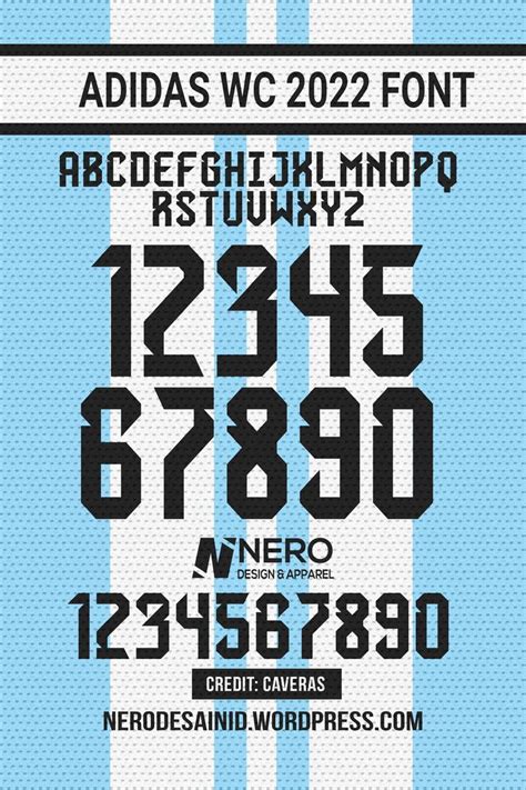 Free Download Adidas World Cup 2022 Font | Sports fonts, Number fonts ...