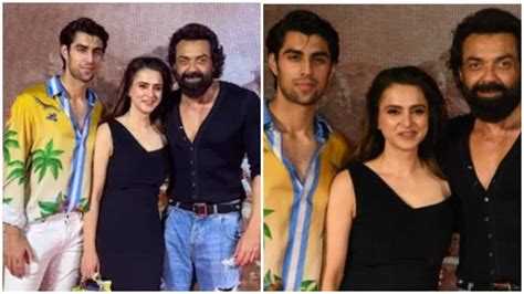 Bobby Deol’s son Aryaman Deol steals the show at Gadar 2 success bash, fans call him ‘hero material’