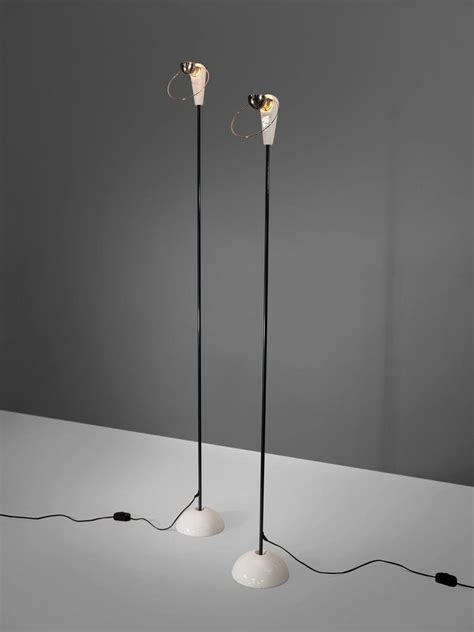 Achille Castiglioni for Flos Set of Two 'Bip-Bip' Floor Lamps at 1stDibs