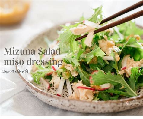 Mizuna salad | Recipe | Miso dressing, Healthy recipes, Salad