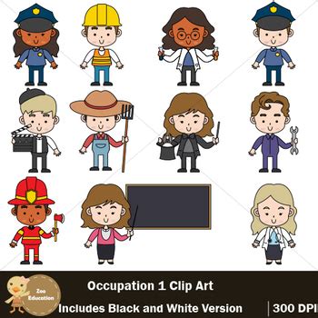 Clip Art : Occupations 1 by Zoo Education | Teachers Pay Teachers