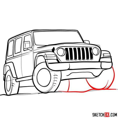 Jeep Wrangler Drawing Outline