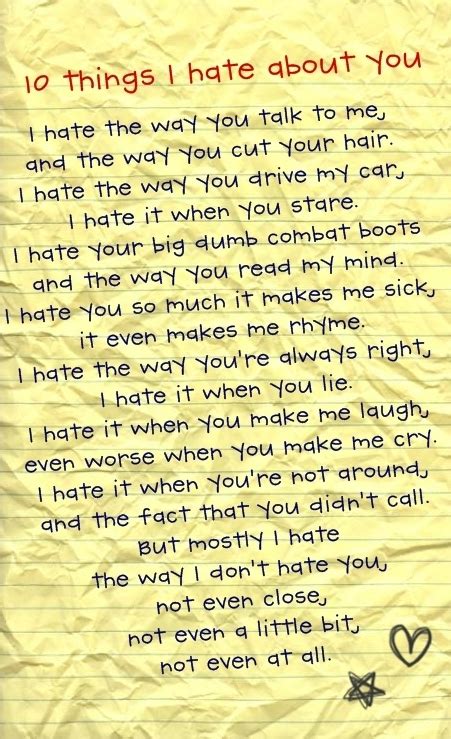 10 Things I Hate About You Quotes. QuotesGram