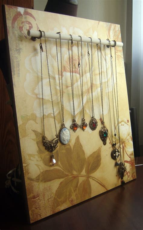 Peacock Tres Chic: DIY Jewelry Display made with wood and dowel rods ...