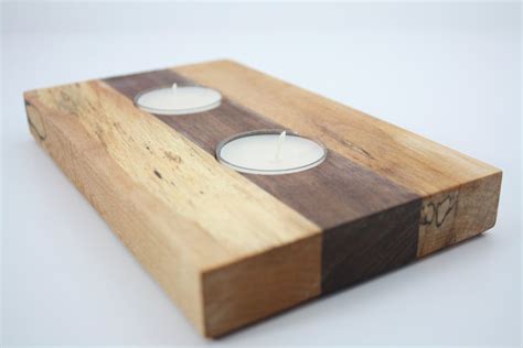 Wooden Candle Holder for Home Decor