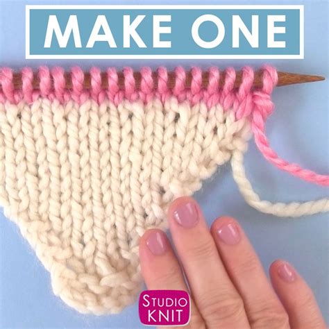 How to Make 1 Knitting Increase (M1, M1L, M1R) | Beginner knitting patterns, Knitting increase ...