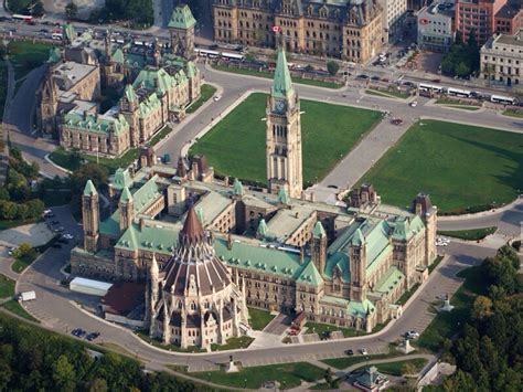 Aerial view of Parliament Hill - Ottawa, Ontario CANADA | Aerial view ...