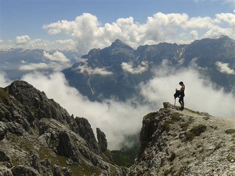 Hiking in Stubaital. Trekking in Austrian Alps.