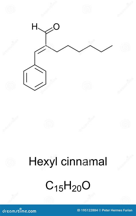 Hexyl Cinnamal, Hexyl Cinnamaldehyde, Chemical Structure Stock Vector ...