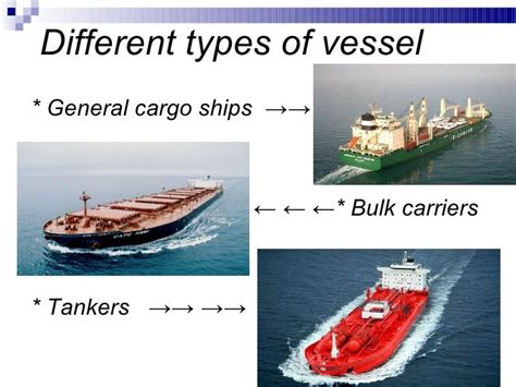 Different types of vessels.. Different Types, Vessel, Cargo, Recipes ...