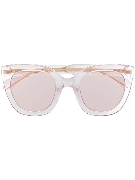 Gucci Clear Frame Sunglasses In Neutrals | ModeSens