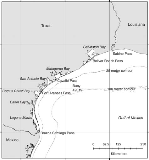 Map of the Texas coastline showing the study area. | Download Scientific Diagram