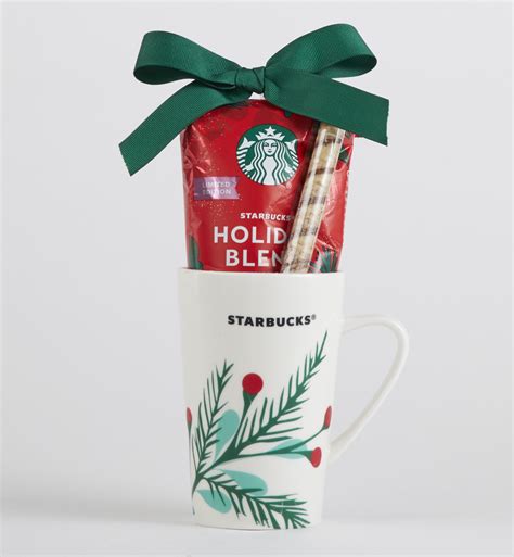 Starbucks Be Merry Holiday Coffee Gift Set, Includes Ceramic Mug and Holiday Blend Ground Coffee ...