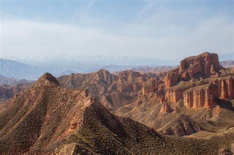 Premium Photo | Rainbow mountain landscape at binggou danxia scenic ...