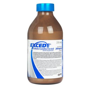 200mg/ml Zoetis Exced Injection for Bovine and Equine, 250ml | Med-Vet ...