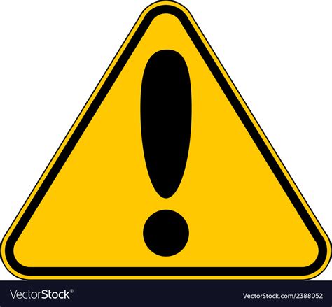 Hazard warning attention sign Royalty Free Vector Image