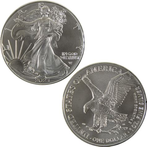 2023 American Eagle BU Uncirculated 1 oz .999 Silver Bullion $1 Coin ...