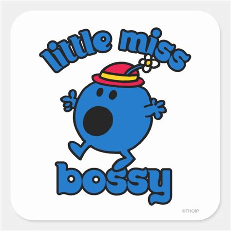 Little Miss Bossy On The Move Square Sticker | Zazzle.com