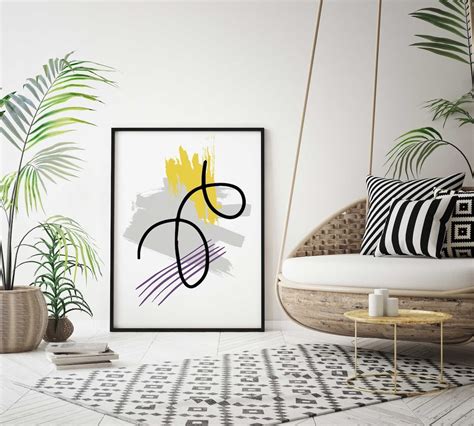 Abstract Line Art Modern Home Wall Decor Printable Art - Etsy