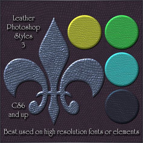 Leather Photoshop Styles 3 2D Graphics antje