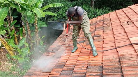 Roof Tiles cleaning job recap - YouTube