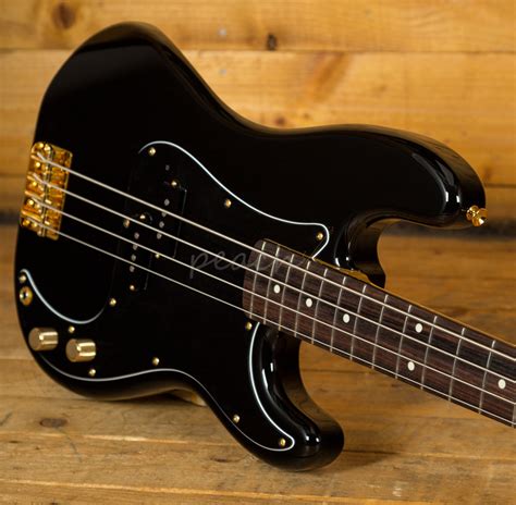 Fender FSR MIJ Precision Bass RW Midnight Black - Peach Guitars