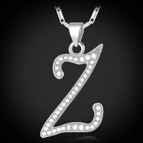 U7 2016 Fashion Jewelry Z Letter Customized Necklace Women Men 26 ...