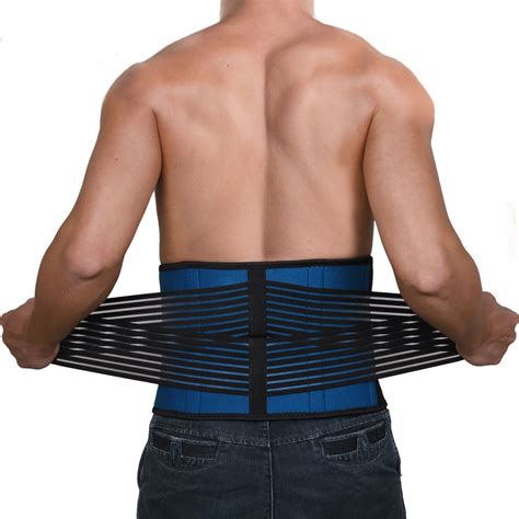 Lower Back Support Brace & Lumbar Pain Relief ~ Waist Compression Belt ...