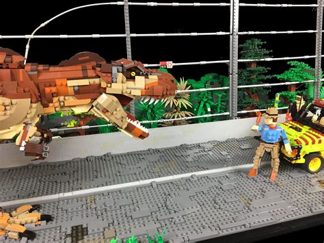 Lego Jurassic Park T-Rex Breakout MOC | This is my gigantic … | Flickr Jurassic Park T Rex, Lego ...