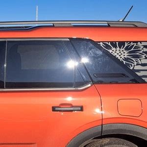 Fits 2021 2024 Ford Bronco Sport Sunflower American Flag Vinyl Window Decal listing Photos Show ...