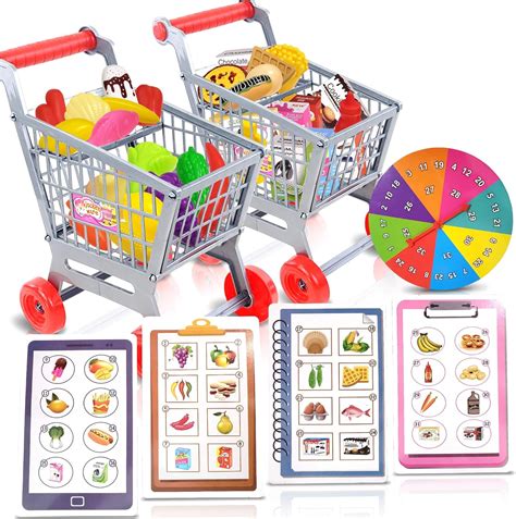 Gamie Shopping Cart and List Game for Kids - Fun Game with Pretend Play ...