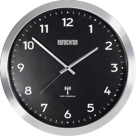 Horloge murale Eurochron EFWU 2601 EFWU 2601 38 cm x 48 mm aluminium (brossé) radiopiloté(e) 1 ...