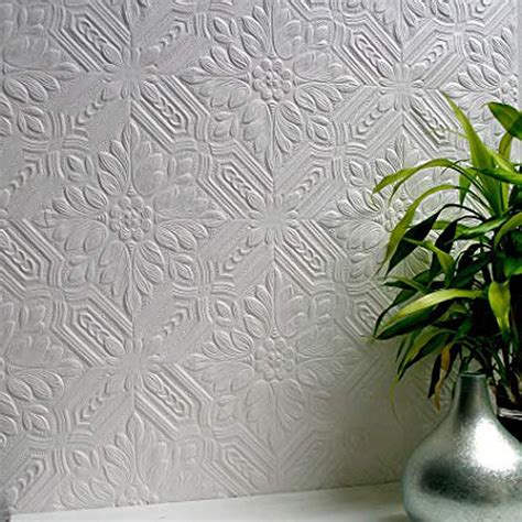 Supaglypta Anaglypta Paintable Wallpaper White Textured Embossed Ceilings Vinyl | eBay