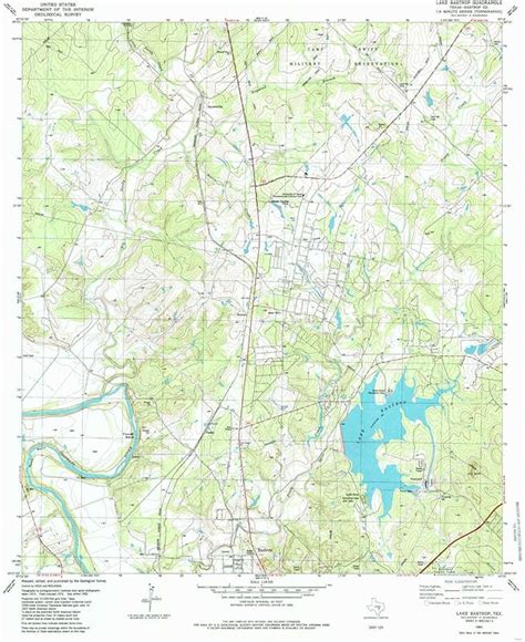 Amazon.com : YellowMaps Lake Bastrop TX topo map, 1:24000 Scale, 7.5 X 7.5 Minute, Historical ...