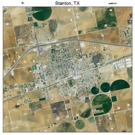 Aerial Photography Map of Stanton, TX Texas