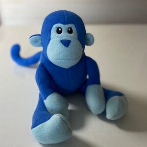 Blue Stuffed Monkey Toy - Etsy