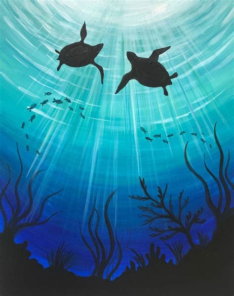 Under the Sea | Diy canvas art painting, Diy canvas art, Painting art projects