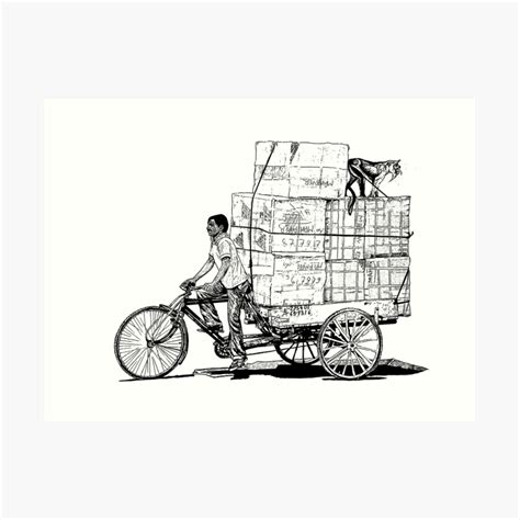 "Rickshaw" Art Print by itchingink | Redbubble