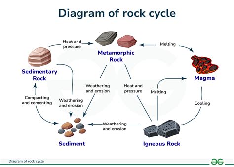 Diagram of Rock Cycle - GeeksforGeeks