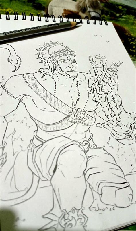 Jai Shree Ram 🌼🚩 Hanuman Sketch (@artisticsauvik)